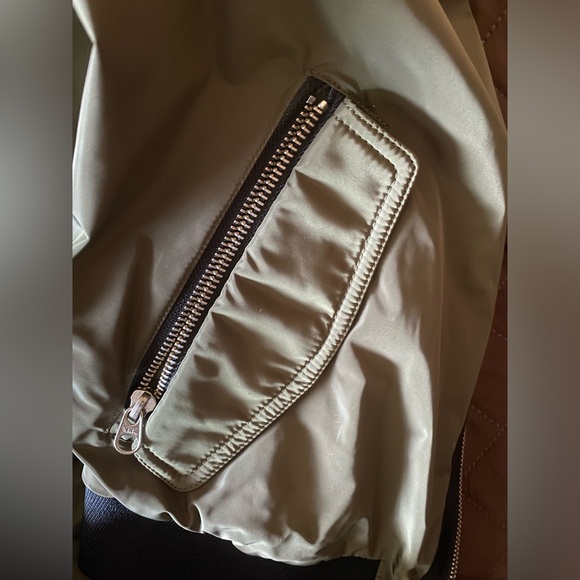 Mackage Mens Army Green Bomber Jacket - New Without Tag - Picture 6 of 10